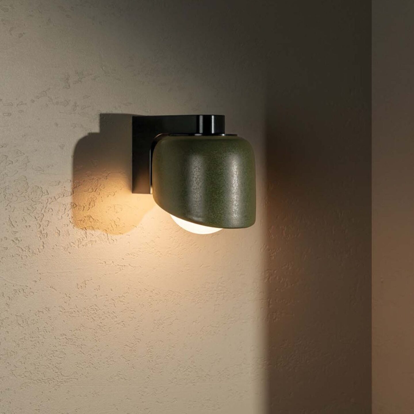 Terra 0.5 Wall Light Olive, Brushed Black